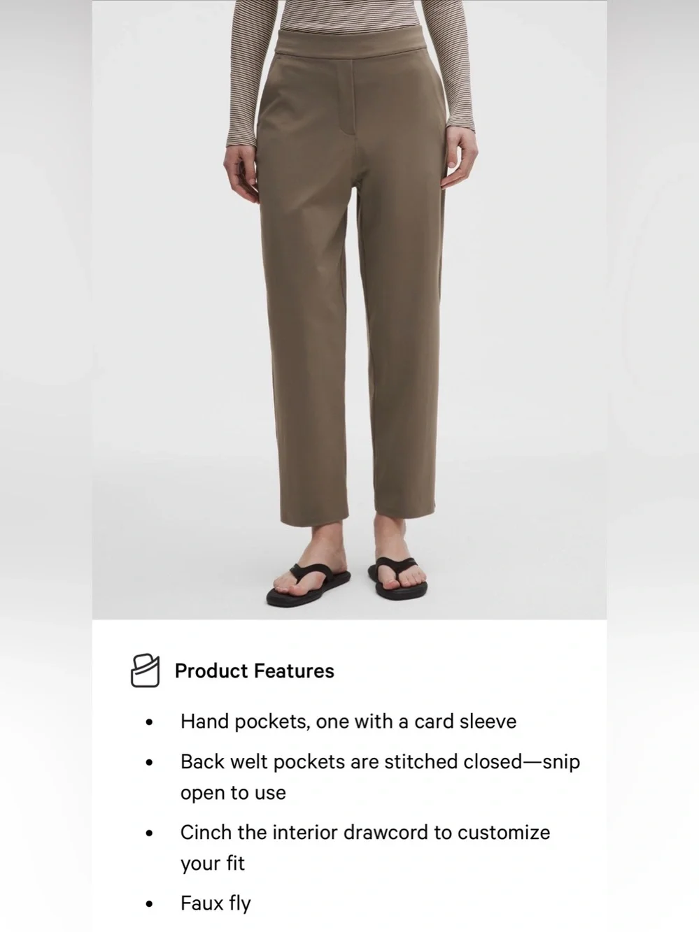 New Lululemon Daydrift High-Rise Trouser *Tall Nomad Size Small 30” Inseam NWT